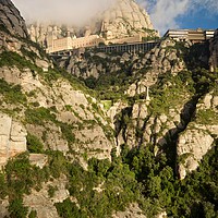 Buy canvas prints of Montserrat Mountain Mist by Stephen Taylor