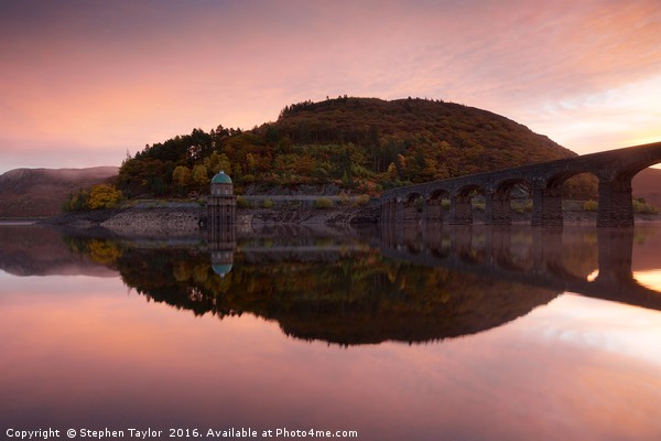 Sunrise in the Elan Valley Picture Board by Stephen Taylor
