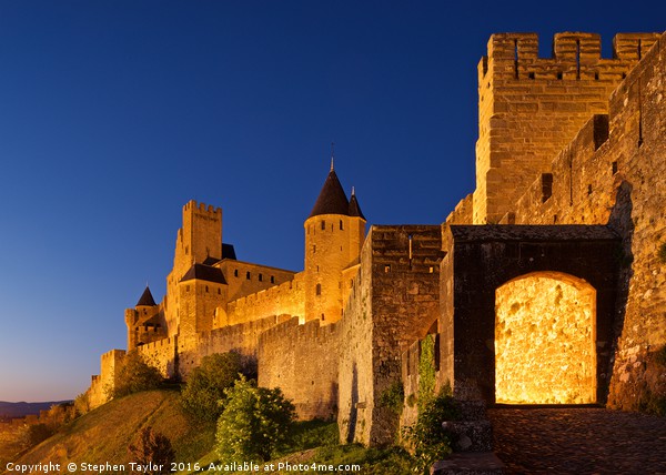 Carcassonne at night Picture Board by Stephen Taylor