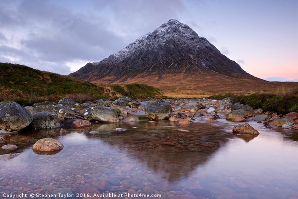 Stob Dearg at dawn Picture Board by Stephen Taylor