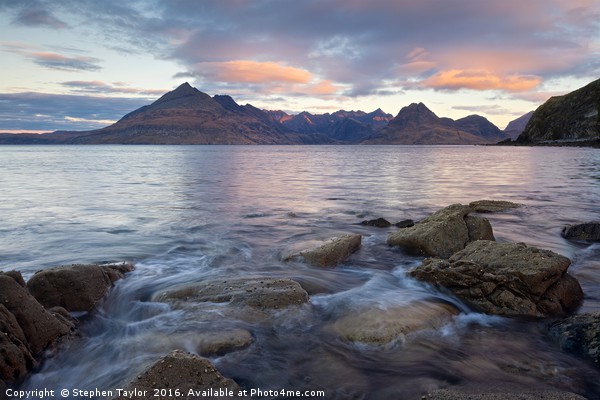 Elgol Sunsrise Picture Board by Stephen Taylor
