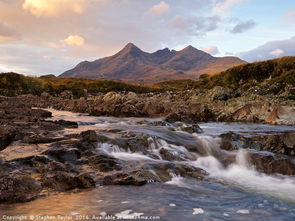 Sunrise at the River Sligachan Picture Board by Stephen Taylor