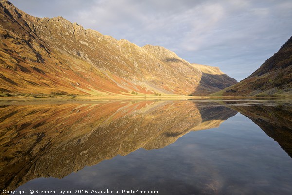 The Aonach Eagach Ridge reflected Picture Board by Stephen Taylor
