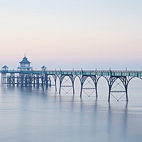 Buy canvas prints of Sunset at Clevedon Pier by Stephen Taylor