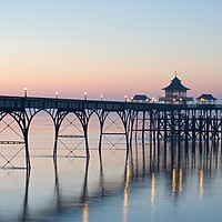Buy canvas prints of Sunset at Clevedon Pier by Stephen Taylor