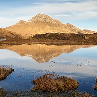 Buy canvas prints of Cul Beag and an Assynt Mountain Lake by Stephen Taylor