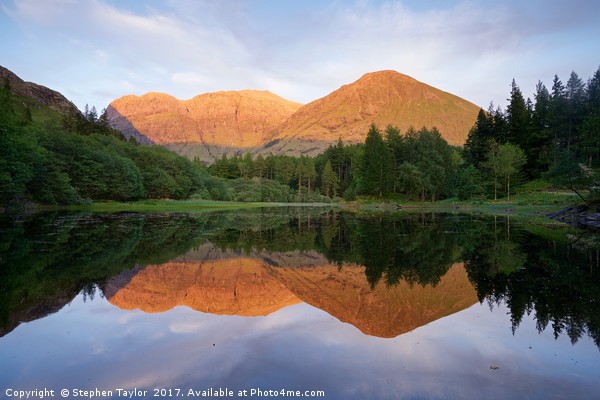 The very last of the light at Torren lochan Picture Board by Stephen Taylor