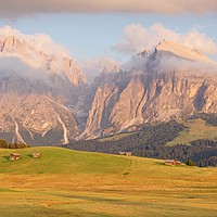 Buy canvas prints of Last light at Alpe Di Siusi by Stephen Taylor