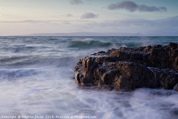 Last Light at Dunure Beach Picture Board by Stephen Taylor