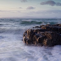 Buy canvas prints of Last Light at Dunure Beach by Stephen Taylor