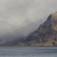Buy canvas prints of A Rain Squall comes in at Elgol by Stephen Taylor