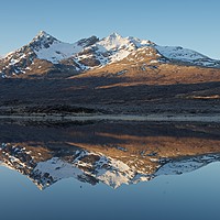 Buy canvas prints of Blue skies and reflections at Sligachan by Stephen Taylor