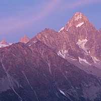 Buy canvas prints of Aiguille du Chardonnet Alpen Glow by Stephen Taylor