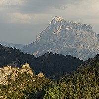 Buy canvas prints of Dappled light on Pena Montanesa by Stephen Taylor