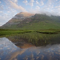Buy canvas prints of Buachaille Etive Mor reflected in Lochan na Fola by Stephen Taylor
