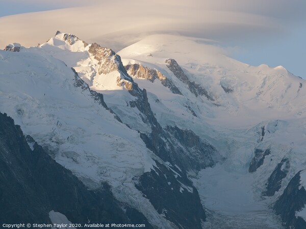 Mont Blanc sunrise Picture Board by Stephen Taylor