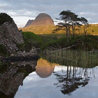 Buy canvas prints of Loch Druim Suardalain Sunset by Stephen Taylor