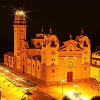 Buy canvas prints of Candelaria church at night by Jose Luis Mendez Fernandez
