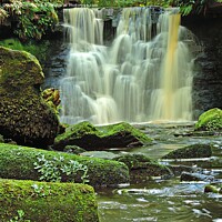 Buy canvas prints of Enchanting Goit Stock Cascade by Andy Smith