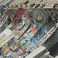 Buy canvas prints of Paphos Fishing Boats by Andy Smith