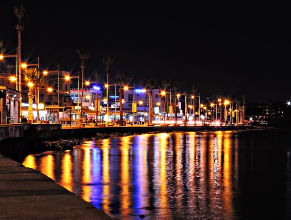 Paphos Promenade Picture Board by Andy Smith