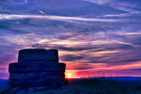  Hartshead Pike Sunset Picture Board by Andy Smith