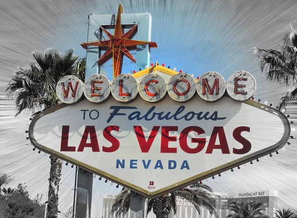           Welcome To Las Vegas Picture Board by Andy Smith