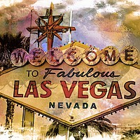 Buy canvas prints of           Welcome to Las Vegas by Andy Smith