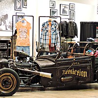 Buy canvas prints of           Hot Rod inside Luxor Hotel Las Vegas by Andy Smith