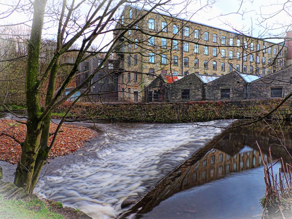           Woodend Mill Mossley Picture Board by Andy Smith