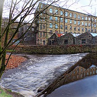 Buy canvas prints of           Woodend Mill Mossley by Andy Smith