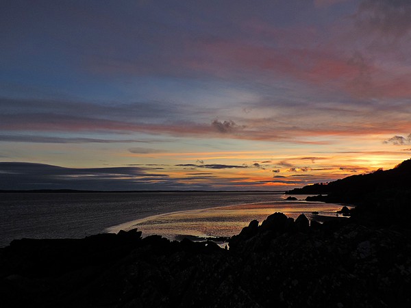 Sunset over the Fleet estuary towards Wigtown Picture Board by Andy Smith