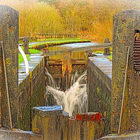 Buy canvas prints of Leaky Lock           by Andy Smith