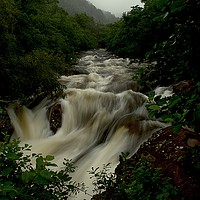 Buy canvas prints of Glen Nevis Lower Falls by Andy Smith