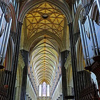 Buy canvas prints of    Salisbury Cathedral        by Andy Smith