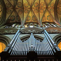 Buy canvas prints of salisbury cathedral organ pipes           by Andy Smith