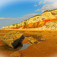 Buy canvas prints of Majestic Hunstanton Cliffs by Andy Smith
