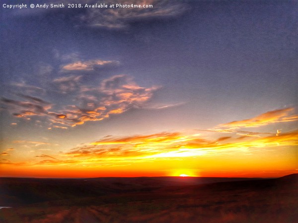 Majestic Wessenden Sunset Picture Board by Andy Smith