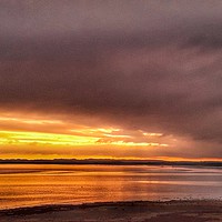 Buy canvas prints of Serene Sunset at Ravenglass Estuary by Andy Smith
