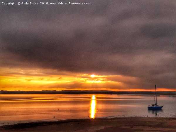 Majestic Sunset at Ravenglass Estuary Picture Board by Andy Smith