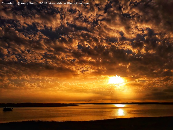 Majestic Sunset Over Ravenglass Estuary Picture Board by Andy Smith