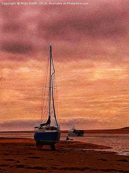 Majestic Sunset on Ravenglass Estuary Picture Board by Andy Smith