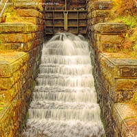 Buy canvas prints of Majestic Waterfall at Yeoman Hey by Andy Smith