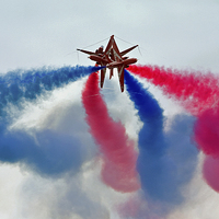 Buy canvas prints of Red Arrows by Terry Stone