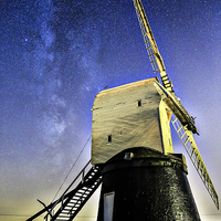 Buy canvas prints of  Milkyway above Wrarby Mill by Gregory Culley