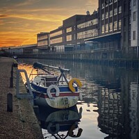 Buy canvas prints of Sunrise on the Wensum by Sally Lloyd