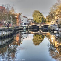 Buy canvas prints of Fye Bridge View - Norwich by Sally Lloyd