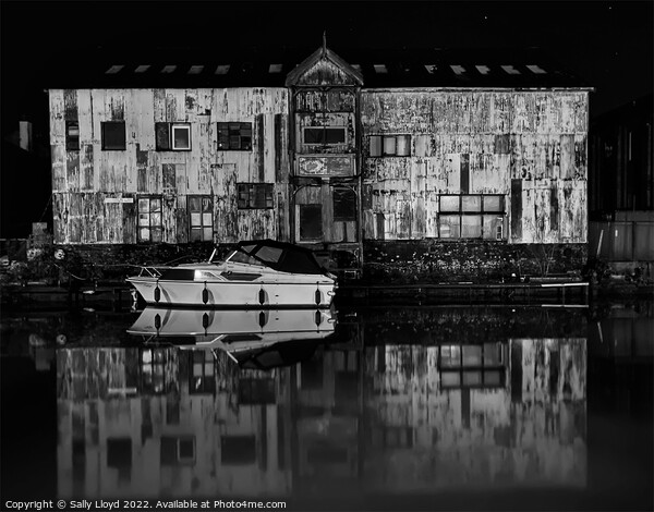 Old Furniture Restoration Barn on the Wensum, Norwich BW Picture Board by Sally Lloyd