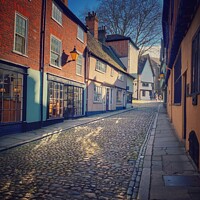 Buy canvas prints of Elm Hill in April  by Sally Lloyd