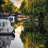 Buy canvas prints of River Wensum Norwich, looking to Foundry Bridge by Sally Lloyd